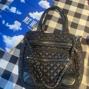 MZ Wallace Black Crosby Magazine tote perfect condition